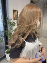 ルーフ 町田店(LUFE)&nbsp;ブリーチなしダブルカラー　ミルクティーブラウン