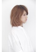 旬なリラックス感とピンクブラウンが好バランス/30代40代50代