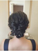 編み込みヘアアレンジ