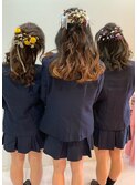 卒業式☆ハーフアップ