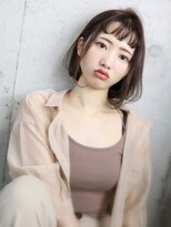 ルノン(LUNON) 崩した前髪とシンプルなワンカールを合わせた大人カジュアルヘア