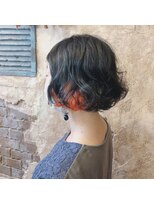マギーヘア(magiy hair) [magiy hair yumoto]くせ毛ボブオレンジインナーカラー