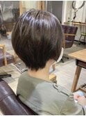 ショートボブ ショートカット 耳かけ 前髪 アッシュ 向ケ丘遊園