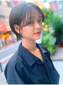 【morio池袋】綺麗でかっこいいハンサム丸みショート♪