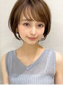 大人かわいい小顔カーキグレージュショート20代30代40代吉祥寺