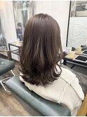 【ORO】透明感ブラウンカラー×ミディアムレイヤー　浅見