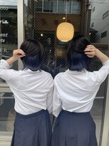 ルフレ 新宿本店1st(Reflet)&nbsp;インナー/ネイビー/ブリーチカラー