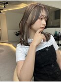 レイヤーカット/ミルクティー/ケアブリーチ/インナーカラー/大名