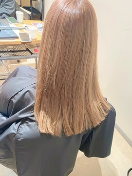 ミリ 久留米(miri..) NOBU 久留米　ブリーチ　ベージュ　ロング