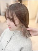 インナーカラーイヤリングカラー×美髪ボブ[横浜/東神奈川]