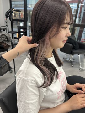 ナンバー 竪町(number+) 20代30代エギョモリくびれ韓流イヤリングカラーペールピンク
