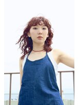 スリーヌーン(THREE noon)&nbsp;スパイラルパーマ／オレンジカラー