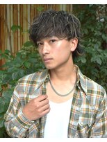 フリーク バーバーショップ 都島店(FREAK BARBER SHOP)&nbsp;マッシュウルフ ニュアンス ソフトツイスト ハイライト シャドー