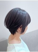 ラベンダーカラー/ショートボブ/レイヤーボブ