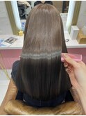 髪質改善メテオカラーショコラブラウングレージュベージュロング