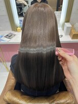 髪質改善メテオカラーショコラブラウングレージュベージュロング