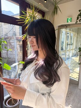 ヲタク(wotaku.) ラベンダーカラーグレージュカラー透明感カラーくすみカラー前髪