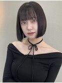 首が長く見えるぷつっと切りっぱなしボブ♪ 20代30代40代