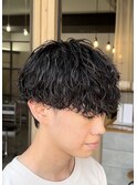 大分シャドウパーマメンズマッシュ刈り上げツーブロックレイヤー