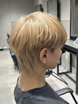 テクト バイアッシュ 吉祥寺店(Tect by Ash) ツーブロックメンズマッシュミニウルミルクティーベージュ