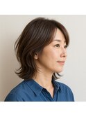 ミセスミディアムレイヤー 20代 30代 40代 50代 60代髪質改善