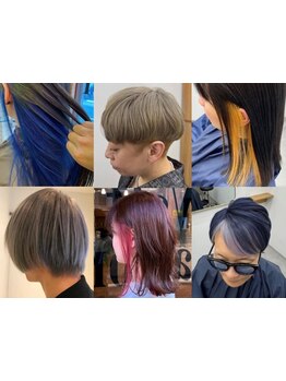 厳選カラー剤＆ケア剤を多種にご用意♪白髪ぼかし＆多種のブリーチデザインお任せ下さい。男性クーポンあり