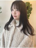 ダークベージュ×ロング
