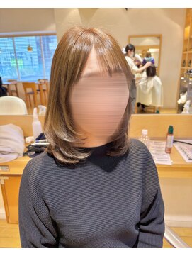 オーガニックエコ 川越(organic+eco) 冬のくびれミディ◎顔周りレイヤー×透明感オリーブ