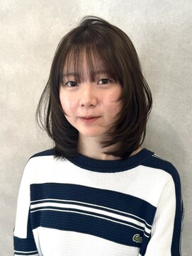 マーブル 町田(marble) レイヤーカット×オリーブカラー