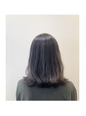 切りっぱなしボブ/ハイライト/ダークグレージュニュアンスカラー