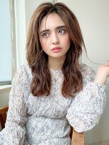 アフロート ディル(AFLOAT D'L)&nbsp;アフロートeri大人可愛いセミロングレイヤー巻き髪スタイル