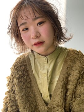 オアシス(oasis) 【oasisマミ】フェイスフレーミングカラー インナーベージュ BOB