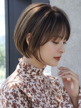 エインアンリー 表参道(AIN.ANLY.) 前髪あり耳掛けショートボブ20代30代40代【AIN.表参道】川原大地