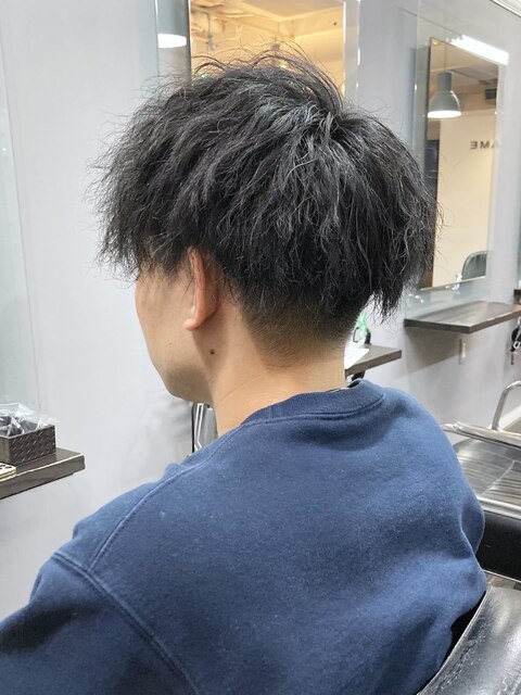 【FLAME 天文館】ソフトツイストパーマ×黒髪マッシュヘア
