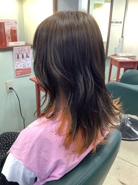 ヘアークリエイション クラフト(HAIRCREATION CRAFT) ペールオレンジインナーカラー♪