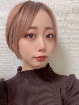 ラボーテ 南大分店(La Beaute') 【視線釘付け】ショートボブ×スモーキーピンクカラー