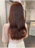 オレンジブラウンカラー /オージュア/髪質改善/前髪/韓国/顔周り