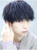ハイライト/マッシュパーマ/ウルフ/アッシュブラック[横浜駅]