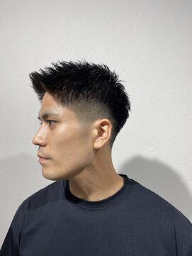 レンゲン(LENGEN) 束感刈り上げビジネス七三ツーブロックアップバング1202