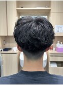 【メンズパーマ】伸ばしかけセンターパート
