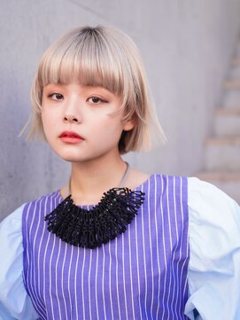 シャロン(SHARON) 【SHARON原宿】顔周りデザインでつくる個性的ボブ