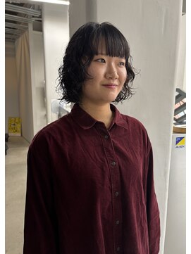 ヘアー アイス 御器所本店(HAIR ICI) 大人可愛いボブパーマ顔周りレイヤーカット