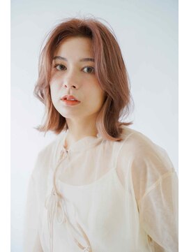 シェル 吉祥寺(shell) くびレイヤーエモージュ前髪モテベージュレイヤーミディ/吉祥寺