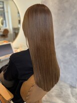 カノエ 福岡香椎店(canoe)&nbsp;ブラウンベージュカラー 透明感カラー 髪質改善ストレート 20代