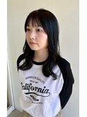 ロングヘア／韓国ヘア／ヨシンモリ／くびれ巻き／韓国風パーマ