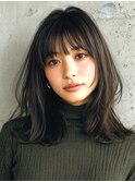似合わせカット×ミディアムレイヤーカット×オリーブグレー室蘭