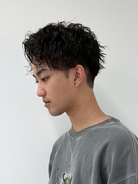 ロットオム 茅ヶ崎(Lot HOMME) リバースセンターパート/ニュアンスパーマ/ダウンバング/茅ヶ崎