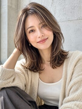 ノア 三宮店(NOA) 【NOA】白髪ぼかしハイライト×大人くびれミディ