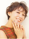 《PearL》フラッフィーショートゆるふわパーマショートヘア/秋色