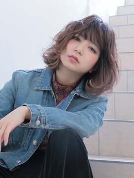 エムスラッシュ みなとみらい馬車道店(M SLASH) M.SLASH馬車道/オシャレなゆるふわウルフパーマ抜け感ロングボブ